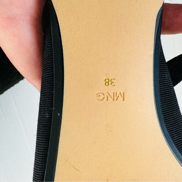 MNG by Mango pointy toe slingback flats fabric upper 7.5 US shoes - Picture 6 of 6